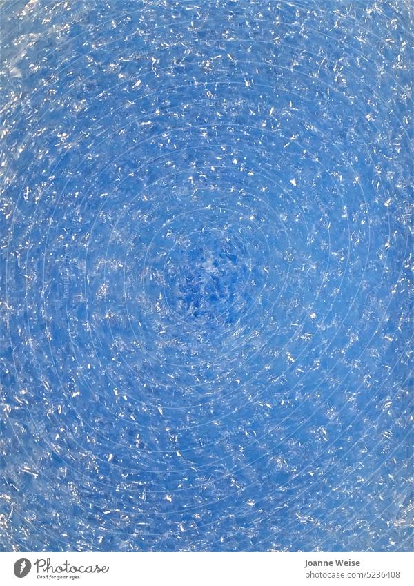 Blue bubble wrap swirl pattern Bubble wrap Swirl swirly Close-up background Colour photo Abstract Wrap Plastic Plastic packaging Spiral Round Circle Whirlpool