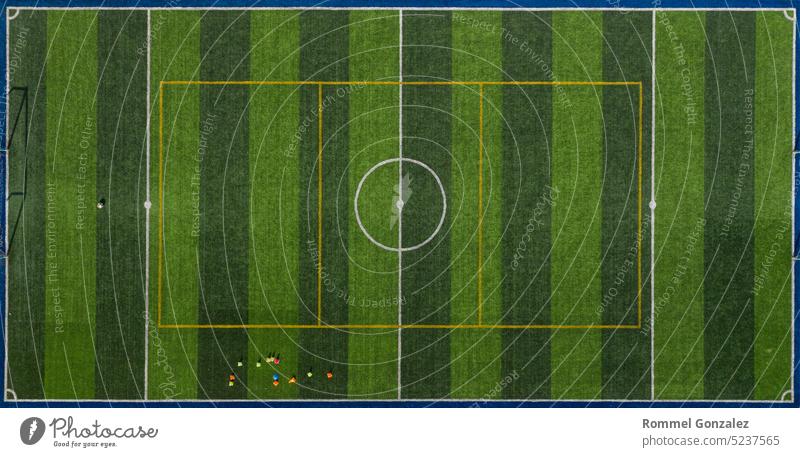 Football field top view, shooting from a drone football field photo topview drawing game aerial arena colourful grass athlete competition exercise ground course