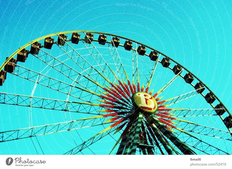 spinning wheel Ferris wheel Fairs & Carnivals Circus Speed Feasts & Celebrations Blue Level Fear Colour