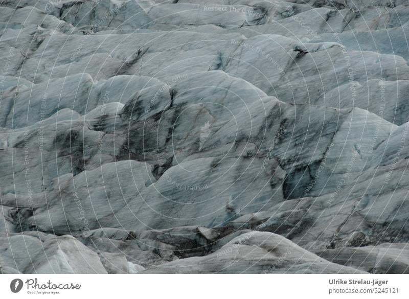 Glacial ice with volcanic ash Glacier ice Ice Ice formations Cold Climate change Landscape Nature Water Elements Frost Glacial melt light blue White Gray Melt