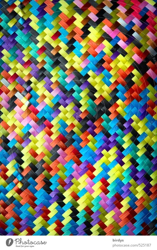 Wickerwork colour spectacle Art Illuminate Esthetic Fresh Positive Multicoloured Design Colour Structures and shapes Pattern full-frame image Colour photo