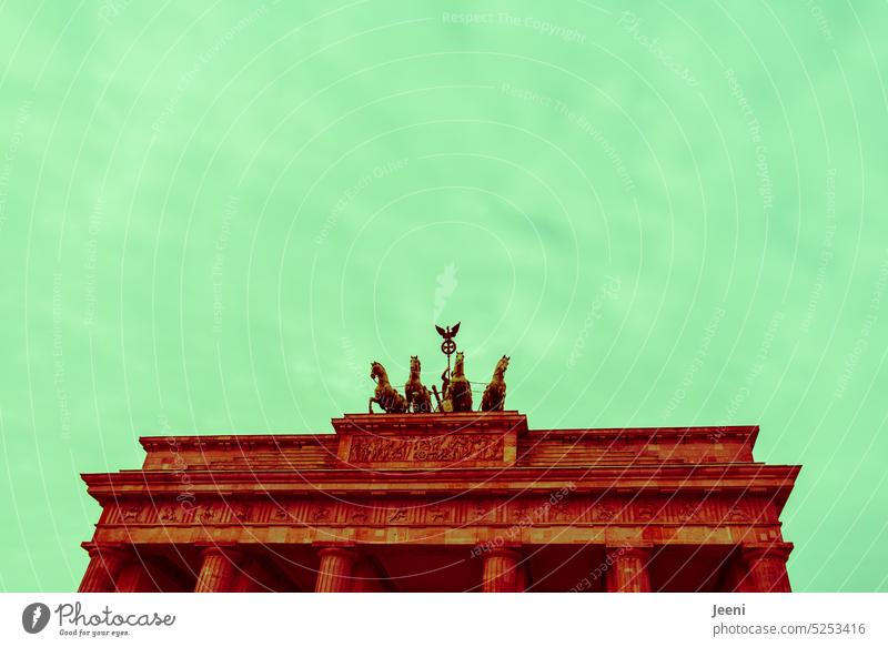Image Disturbance | Experimental Illusion at the Brandenburg Gate Berlin Capital city Landmark Fantasy Abstract differently Exceptional variegated colourful