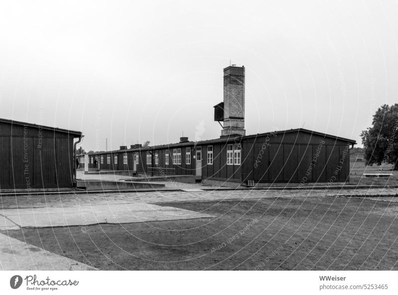 Bad things happened in the past in the barracks of this camp CONCENTRATION CAMP Concentration camp Fascism captives Storage interned National socialism Past War