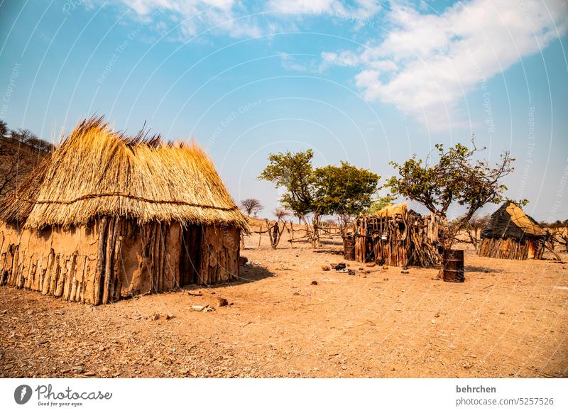 . Namibia Africa Hut House (Residential Structure) Poverty simple life Far-off places at home dwell Life Authentic Himba Kaokoveld Straw Loam depressing