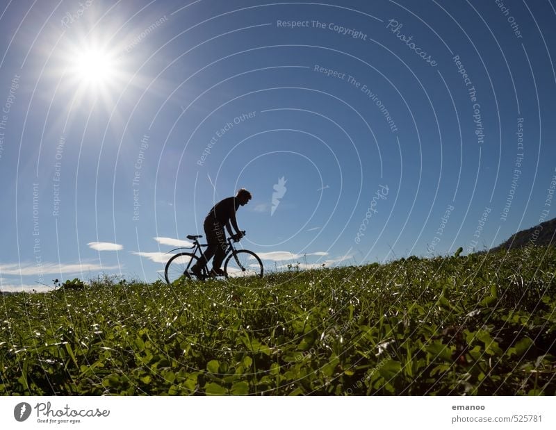 cyclistic II Style Joy Vacation & Travel Trip Freedom Cycling tour Summer Sun Mountain Sports Human being Man Adults Body 1 Nature Landscape Sky Climate Weather