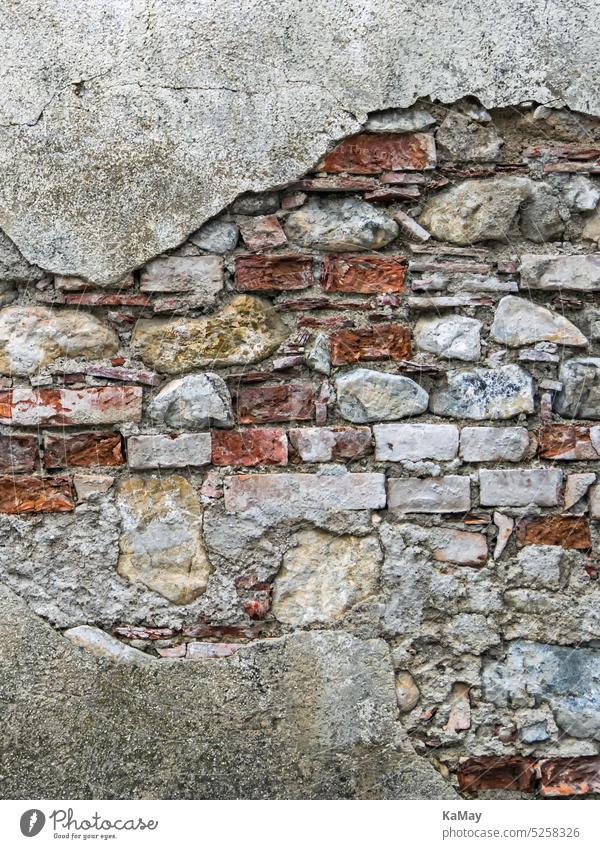 Surface of decayed stone wall as background Wall (barrier) Stone backgrounds Copy Space stones Architecture details texture textures Pattern Abstract Derelict
