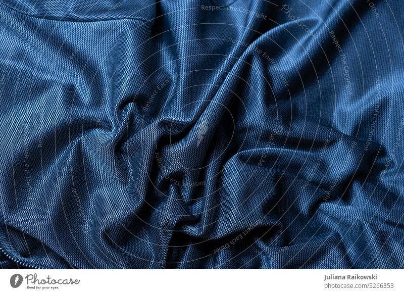 Blue silky fabric Copy Space texture Folds Waves Thread background Silk Velvet Expensive Noble Elegant Abstract textile Colour Cotton plant Background picture