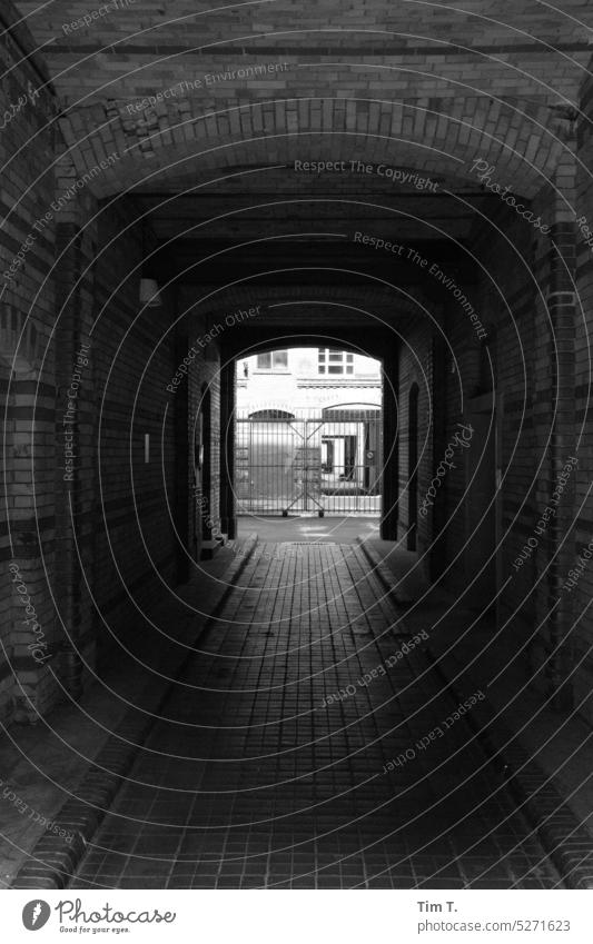 Passage Berlin b/w passage Black & white photo Exterior shot Town Architecture Deserted Capital city Downtown Day Manmade structures Building bnw