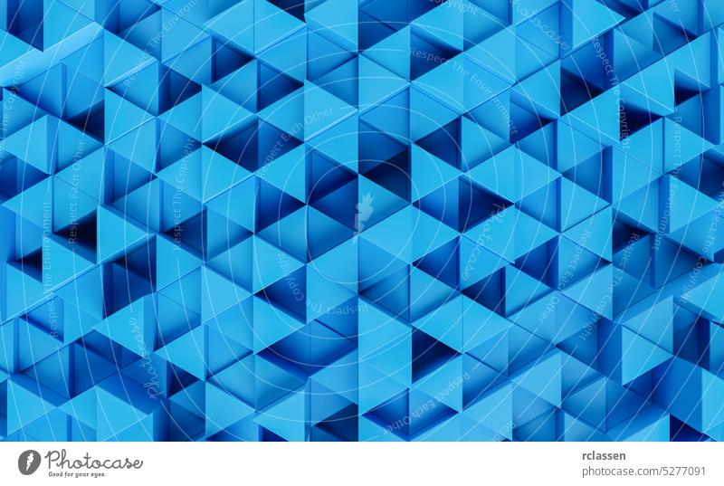 blue background with triangles - 3d rendering gamer future computer honeycomb navy business polygon artificial intelligence minimal computing concept triangular