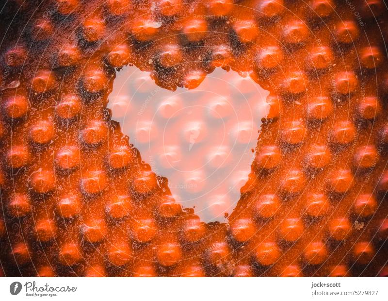 a heart with knobs Street art Heart (symbol) Love Sign Declaration of love nubes Symbols and metaphors Double exposure Illusion Button plate Reaction Silhouette