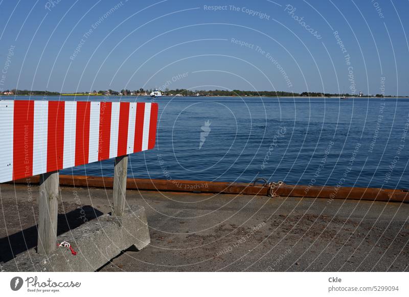 What's next? sign Hold stop Water Harbour Terminus Ocean coast investor Sky Exterior shot Navigation Colour photo Day Deserted Maritime Jetty Copy Space top