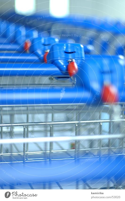 please insert Shopping Trolley Row Beaded Section of image Partially visible Central perspective Depth of field