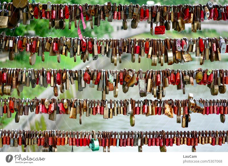 Full of love Love Locks Love padlock Romance Display of affection Emotions Infatuation Declaration of love Happy Loyalty In love in love Together
