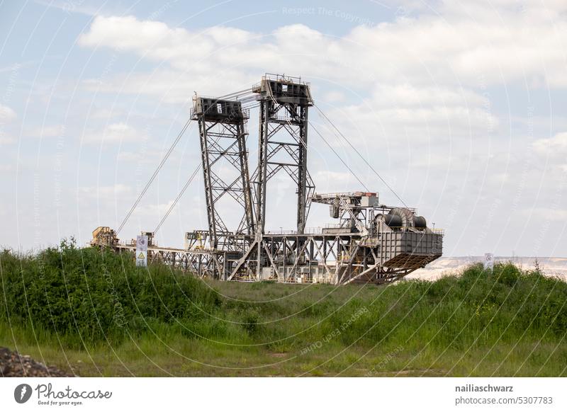 Bucket wheel excavator protest Agriculture Open pit mine Surface view Hambach opencast lignite mine Lignite Hambi Hambach Forest Climate change Destruction