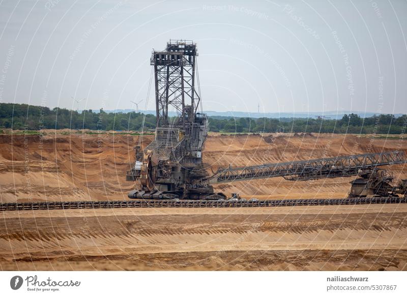 Hambach opencast mine Sky Agriculture Open pit mine Surface Hambach opencast lignite mine view Lignite Hambi Hambach Forest Soft coal mining Fossil Energy