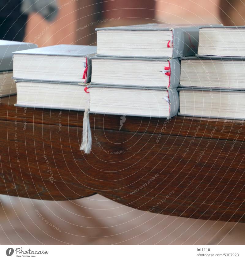 MainFux |God's praise Faith & Religion praise of God books Prayer books Hymnals Bookmark stacked reclining Church pew