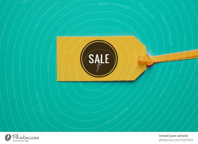 sale word on the yellow price tag for sales yellow tag yellow color yellow background mockup yellow mockup object market shopping buy icon symbol label business