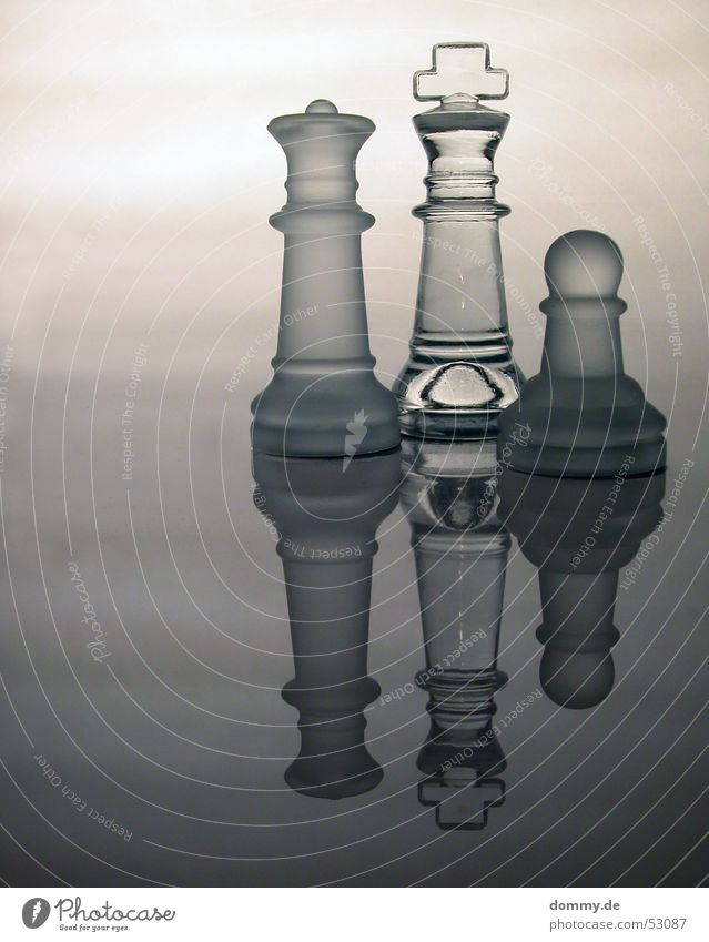 Family Playing Stand Reflection Gray White Transparent King Lady Chessboard milky Smoothness Clarity Glass Curve Back Royal Chess piece Rough