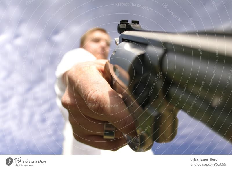 Gunman 357 Handgun Perpetrator Criminality Theft Robbery .44 Caliber Ballermann Shoot dead Execution Steel Fluid Evil Chrome Debts Rear sight Hunter Hunting