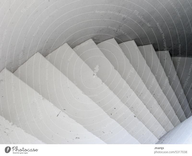 Gray in gray| down Stairs stair treads Round Downward Perspective White stagger Target Ambiguous Structures and shapes
