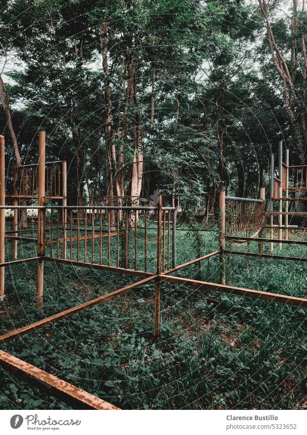 Old Playground at the Forest Leaves Green Grass Park Phillipines Nature Asia Environment