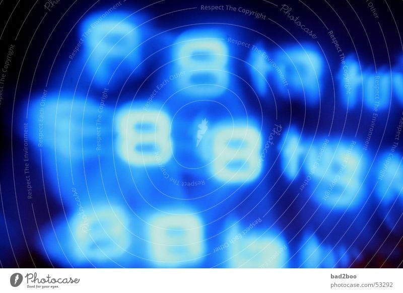 008 Digits and numbers Light Mirror Mirror image Reflection Luminosity Neon sign Typography Cellphone Blue Touch eight Lamp Characters call mirrow
