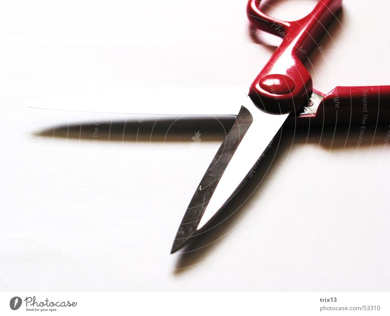 snap snap... Cut Catch White Door handle Pink Red Scissors Shadow Ground down Detail Blade Sharp thing