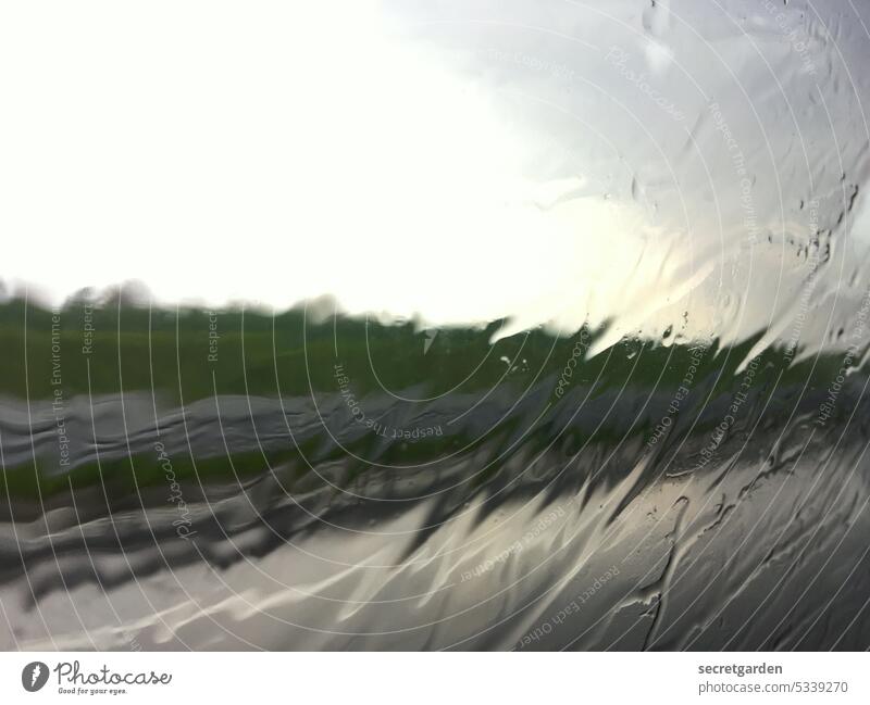[MainFux 2023] Tristesse Rain car Motoring Highway Slice Window Glass obliterate blurred rainy Weather Bad weather Drops of water Wet raindrops Water
