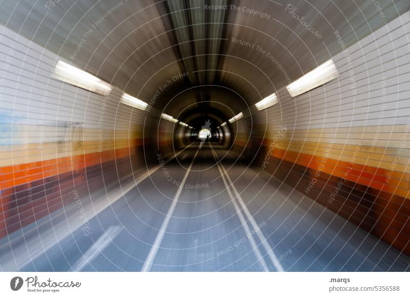 Tübingen tunnel vision Tunnel Tunnel vision Lanes & trails Movement motion blur Passage Symmetry Retro Colours Lighting Speed