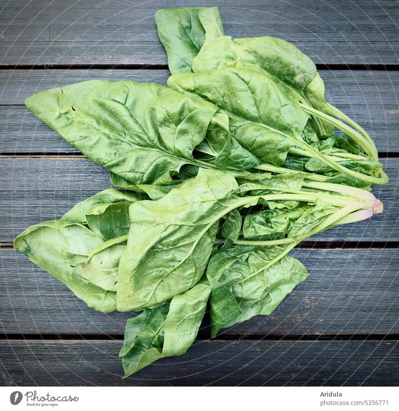 Vegetables | Spinach lies on a table Food Fresh Healthy Vegetarian diet Green Nutrition naturally Vitamin Nature Harvest Organic produce Healthy Eating Black