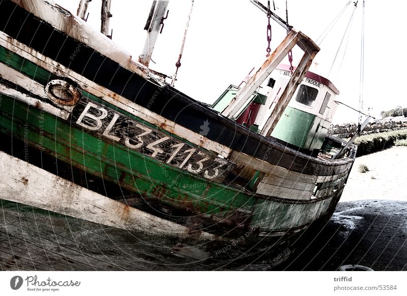Old boat Watercraft Decline Ocean Normandie