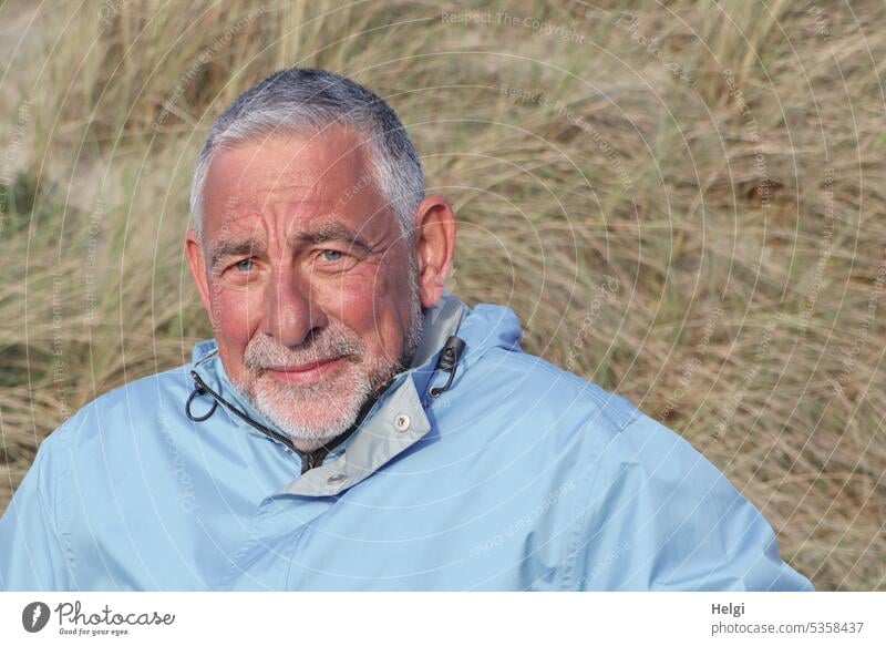 Portrait of senior citizen with short gray hair and three day beard in nature Human being Man Senior citizen portrait masculine Masculine Male senior
