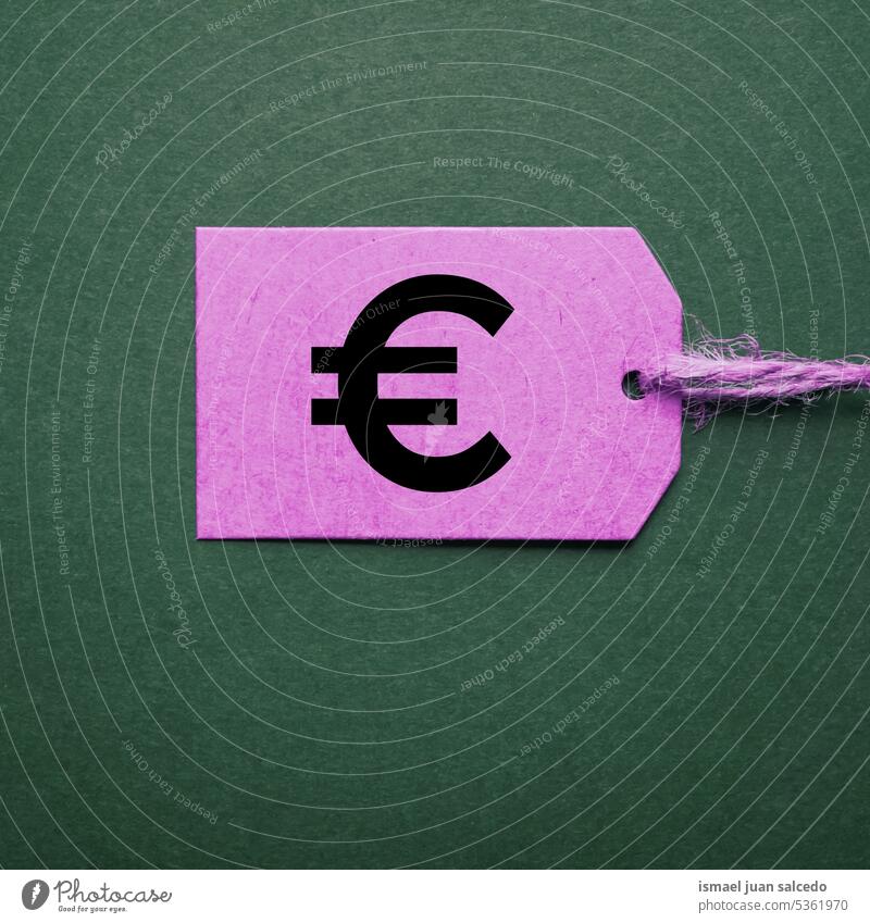 euro simbol on the pink price tag mockup object euro symbol euro sign € money market buy icon black friday sale sales font design concept background wallpaper
