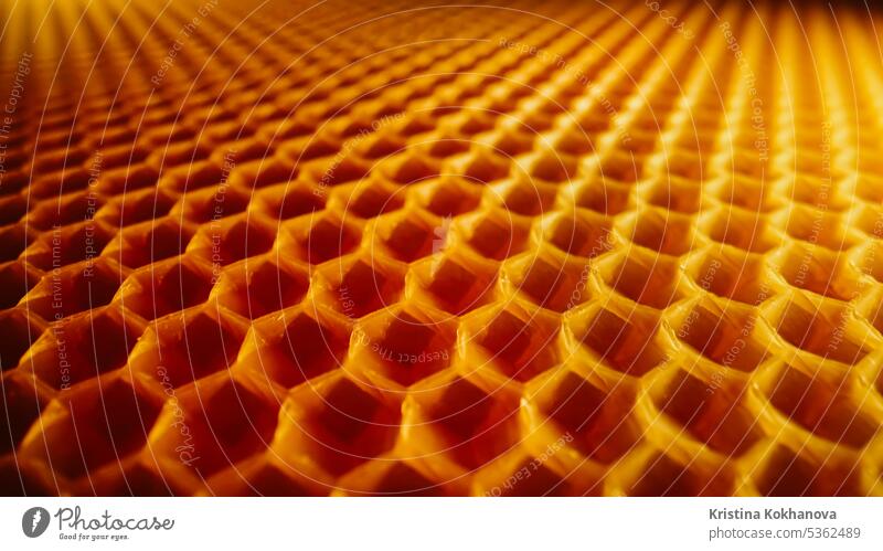Extreme macro wax cells surface.Texture of honey comb. Organic beekeeping background beeswax food honeycomb nature yellow closeup gold healthy hexagon hive