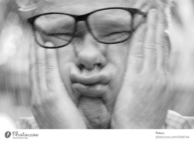 Whew! Man boyfriend joke overwhelmed Theatre Face portrait mukschen Sulk tired Headache