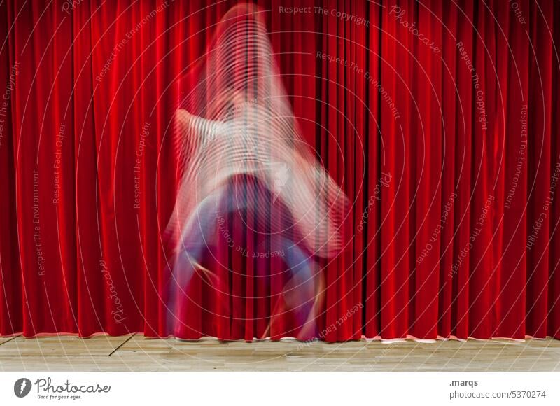 improtheatre motion blur Movement Red Drape Stage Man Human being Dance Improvise Uniqueness Shows Dancer Event Entertainment White Stripe Jeans Stage play