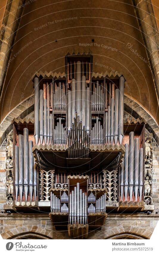 The organ in the dome of Bamberg, Bayern travel indoor catholic central europe bamberger romantic road bavaria urban route attraction saint george st george