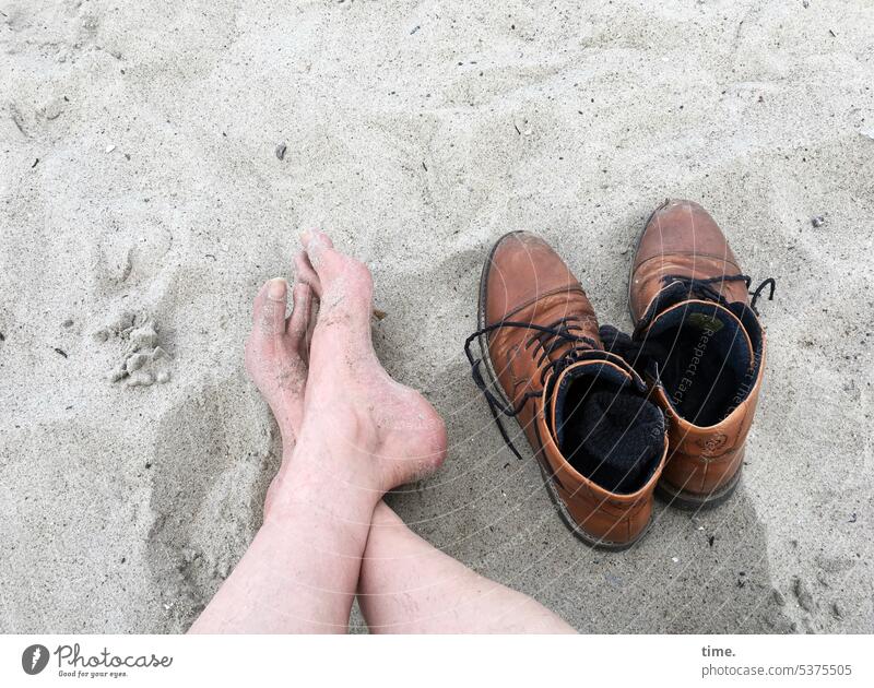 short beach vacation feet Footwear Beach Sand coast Nature Landscape Vacation & Travel Relaxation Far-off places Summer Baltic coast Freedom Break rest recover