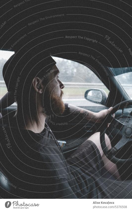 behind the wheel Driving Portrait photograph man drive Steering wheel steering in the car inside a car driver
