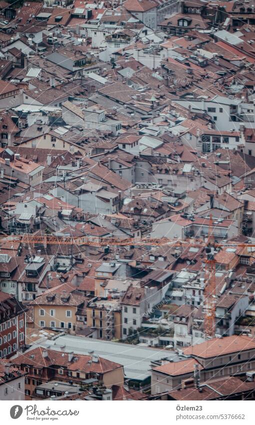 sea of houses Architecture Town Facade Building Old Manmade structures Deserted Exterior shot Downtown Old town Historic Old building Bolzano South Tyrol voyage