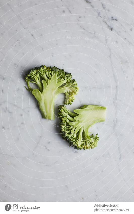 Broccoli stems on gray background broccoli tree green food vegetable healthy fresh diet raw nutrition organic vegetarian vitamin natural nature ingredient