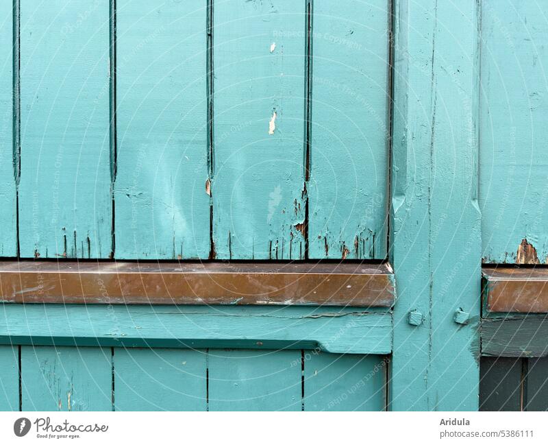 Turquoise wooden house wall Wood Wall (building) House (Residential Structure) boards Hut Facade Building Structures and shapes Colour Wooden house