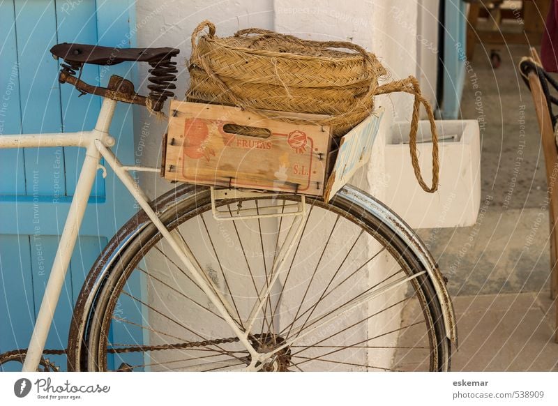 bicycle Lifestyle Vacation & Travel Cycling Transport Means of transport Street Vehicle Bicycle Driving Old Esthetic Authentic Simple Uniqueness Natural Retro