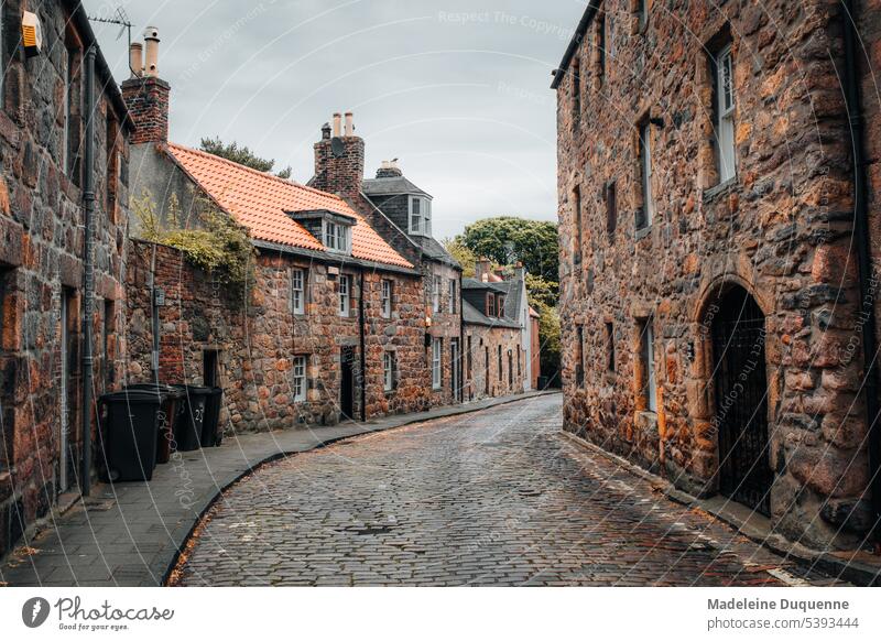 Old alley in Aberdeen, Scotland Aberdeenshire Europe old alley Cobblestones Historic university town popular travel touristic North East Scotland Town Port City