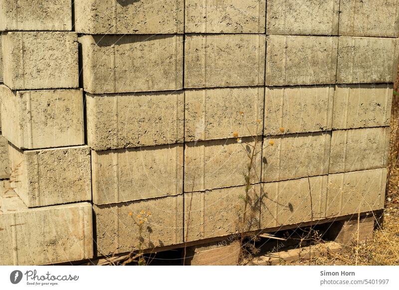 Paving stones building materials protest Structures and shapes Gray pallet Infrastructure Commodities Industry Trade Stone Storage Heavy Pattern Stack stacked