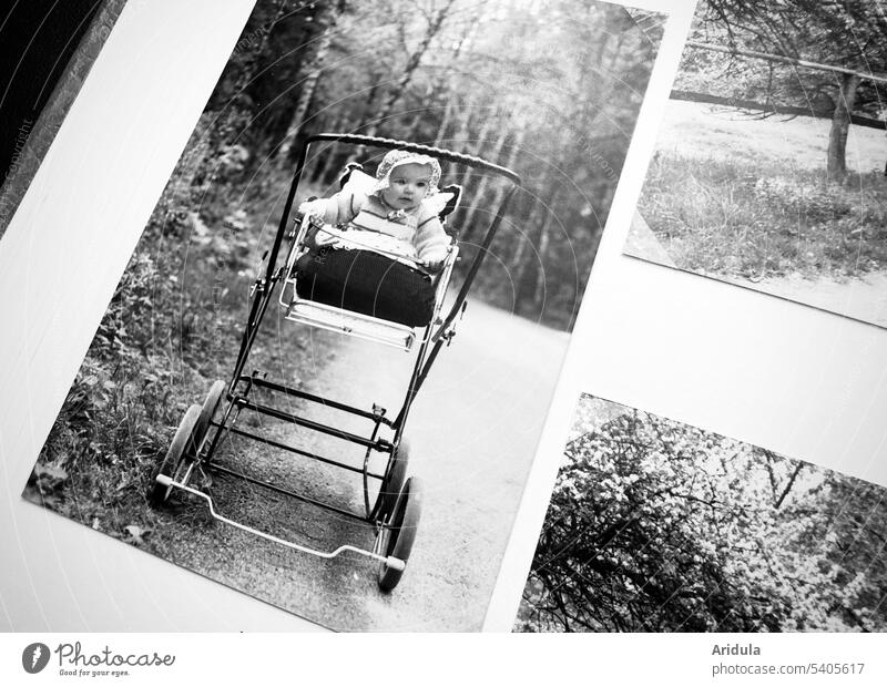 Photo album nostalgia | *700* Child photographed 80s Nostalgia Memory Past family album Sentimental Family & Relations Baby Baby carriage To go for a walk