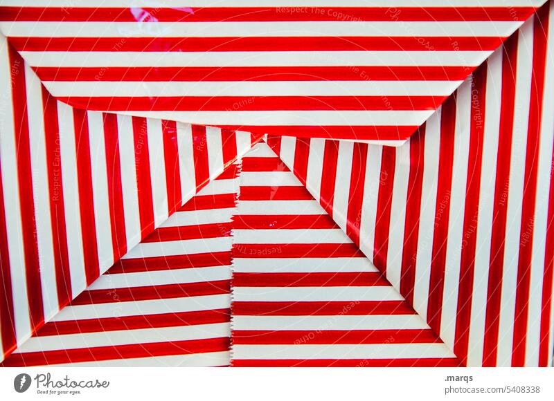 packing Optics optical illusion Red White Stripe Packaging Gift Line Eye test Pattern Irritation Exceptional Close-up Folded Birthday Feasts & Celebrations