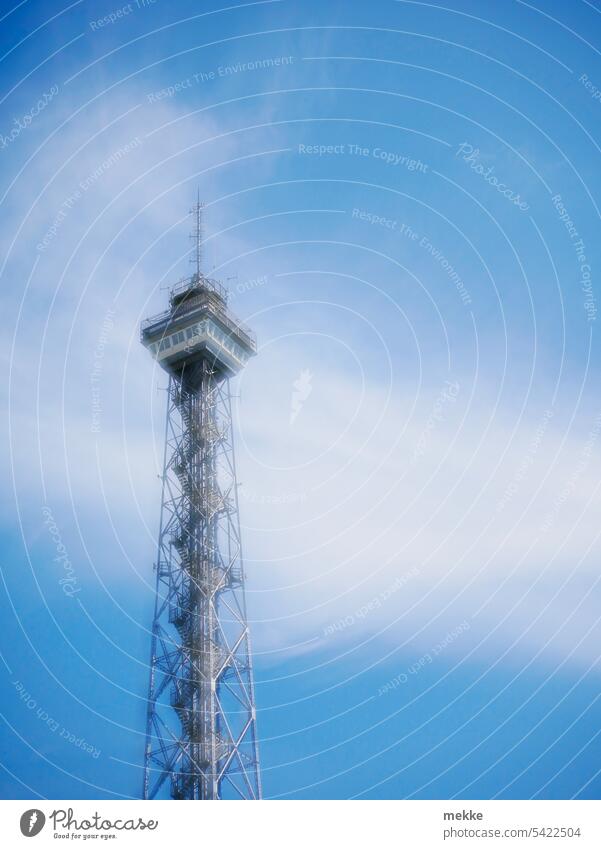 The radio tower in the last flicker of heat Transmitting station Trade fair Berlin Charlottenburg Landmark Monument Architecture Sky Tourist Attraction Tower