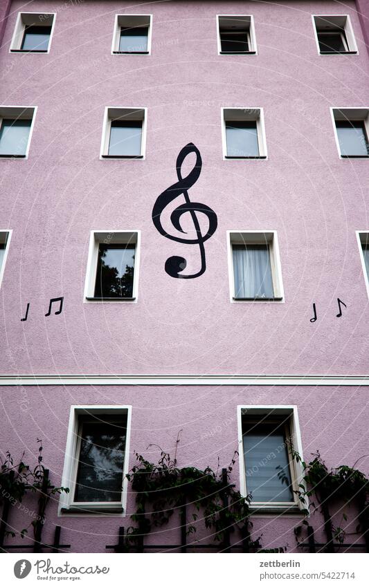 Facade with clef Old building Architecture on the outside Berlin city Germany Window Worm's-eye view Building House (Residential Structure) downtown Kiez Life