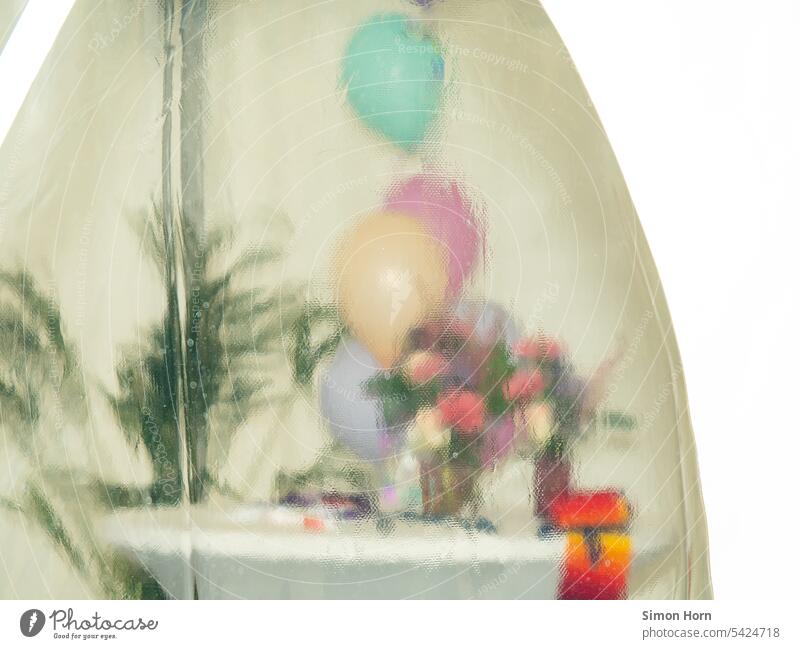 Wedding pavilion Pavilion Jewellery Decoration Balloon flower decoration hazy opaque variegated Abstract Play of colours color change blurriness background